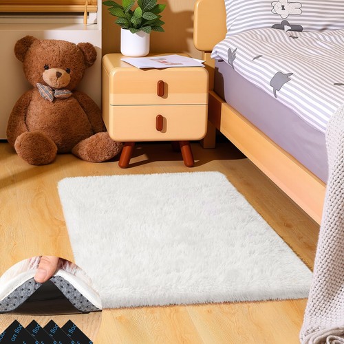 2x3 cream white fluffy - cream,
